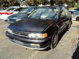 1991 HONDA  ACCORD EX SDN, 2.2L AUTO, COLOR BLACK, STL A15183